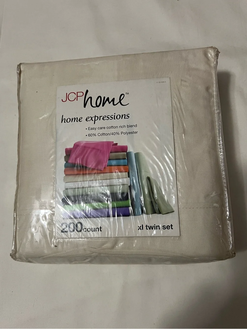 Expressions Twin XL Solid Ivory Sheet Set